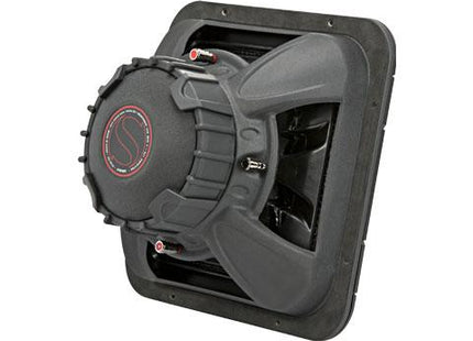 500W 10" Square Subwoofer Driver, 2Ω or 4Ω Dual Voice Coil : Kicker 45L7R10 rear view.