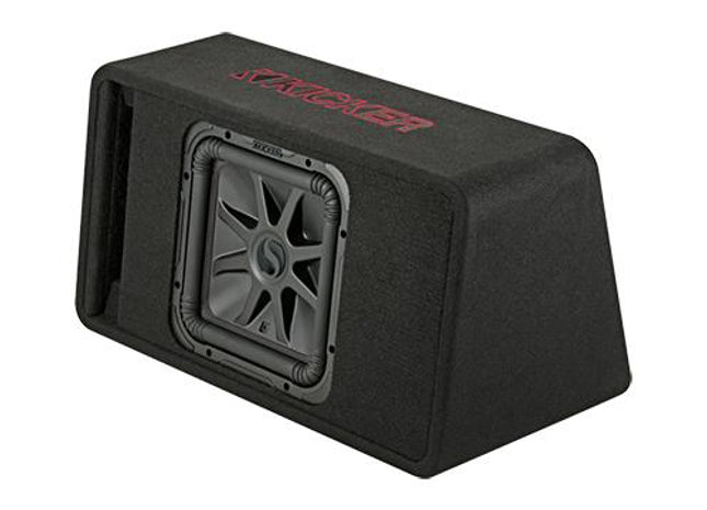 600W 12" Square Subwoofer Enclosure, 2Ω Configuration : Kicker 45VL7R122 front side.