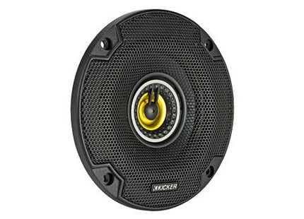 4" Coaxial Speakers, 50W : Kicker 46CSC44 front side with grille.