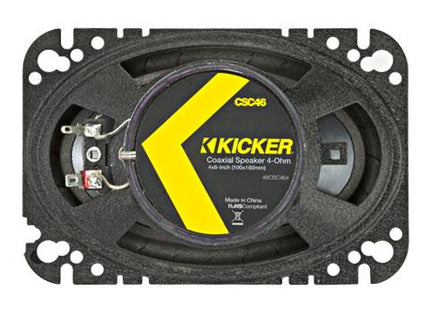 4x6" Coaxial Speakers, 50W : Kicker 46CSC464 rear view.