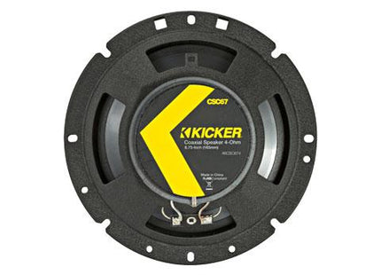6.75" Coaxial Speakers, 100W : Kicker 46CSC674 rear view.