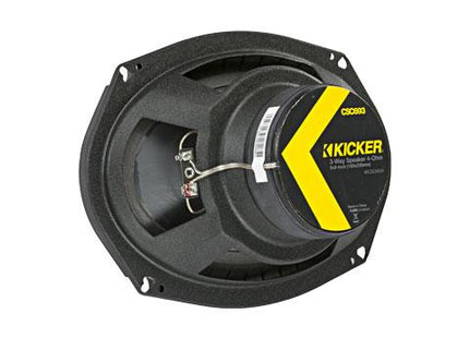 6x9" 3-Way Coaxial Speakers, 150W : Kicker 46CSC6934 rear view.