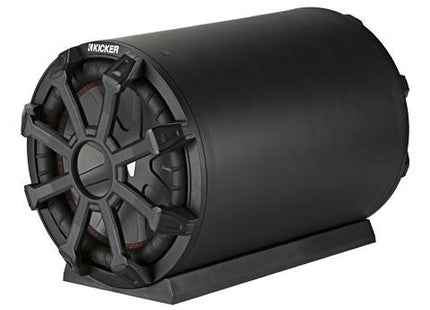 10" 400W Marine Subwoofer Enclosure, 2Ω or 4Ω : Kicker 46CWTB10 front side view.