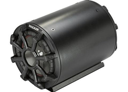 8" 300W Marine Subwoofer Enclosure, 2Ω or 4Ω : Kicker 46CWTB8 front side view.