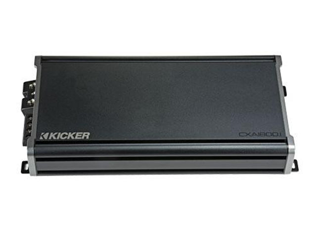 Mono 1800W Amplifier @ 2Ω, or 900W @ 4Ω : Kicker 46CXA18001t top side.
