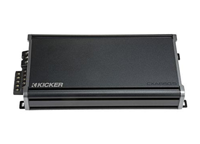 5ch Amplifier - 65W x 4 + 300W @ 2Ω, or + 150W @ 4Ω : Kicker 46CXA6605t top side view.