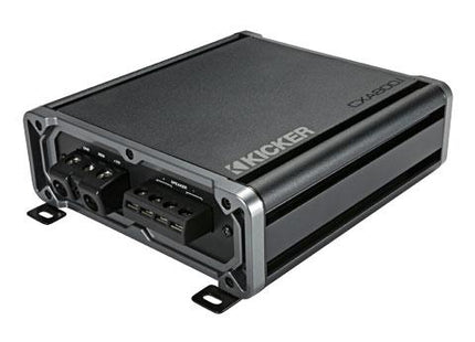 Mono 600W Amplifier @ 2Ω, or 300W @ 4Ω : Kicker 46CXA8001t top side view.