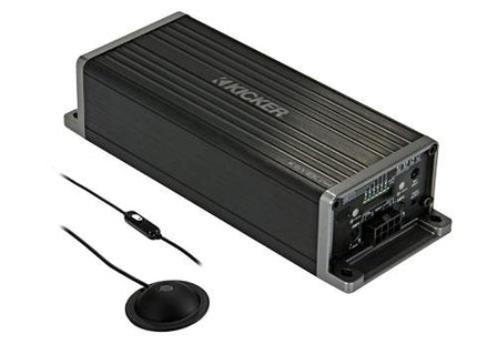 50W x 4ch Amplifier with Built-In DSP : Kicker 47KEY200.4 top left side.