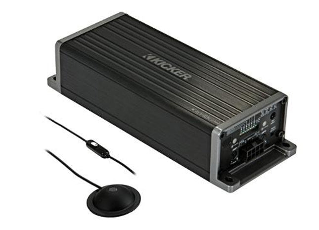 50W x 4ch Amplifier with Built-In DSP : Kicker 47KEY200.4 top left side.