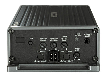 Mono Amplifier with Built-In DSP, 300W @ 2Ω : Kicker 47KEY5001, settings section.