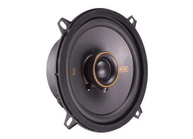 Kicker 47KSC504 : 5-1/4-Inch Coaxial Speaker Drivers, 75-Watt RMS, front side view.