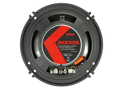 6.5" 100W Coaxial Speakers : Kicker 47KSC6504 back side.