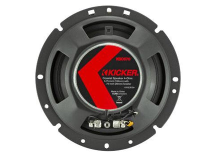 Kicker 47KSC6704 : 6-3/4-Inch Coaxial Speaker Drivers, 100-Watt RMS, back side view.