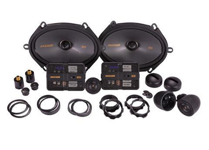 Kicker 47KSS6804 : 6x8-Inch 100-Watt Component or Coaxial Mountable Speaker System contents.