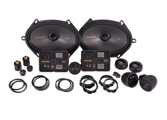 Kicker 47KSS6804 : 6x8-Inch 100-Watt Component or Coaxial Mountable Speaker System contents.
