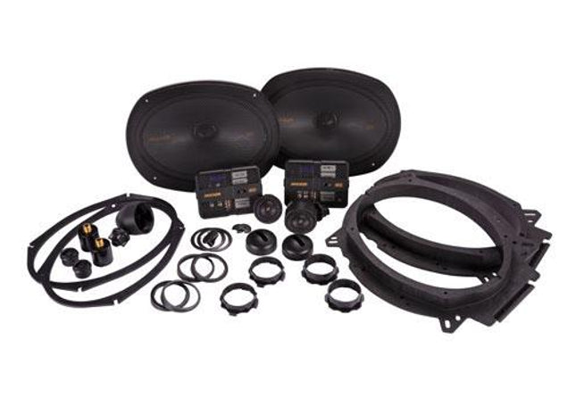 Kicker 47KSS6904 : 6x9-Inch 125-Watt Component or Coaxial Mountable Speaker System contents.