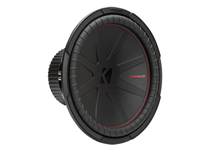 Kicker 48CWR15 : 800W 15" Subwoofer Driver, 2Ω or 4Ω Dual Voice Coil, left front.