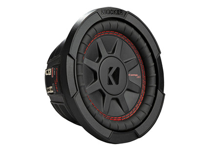 Kicker 48CWRT67 : 150W 6.75" Thin Subwoofer Driver, 1Ω or 2Ω Dual Voice Coil, right side.