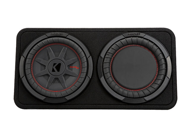 Kicker 48TCWRT10 : 400W Dual 10" Thin Subwoofer Enclosure, 2Ω Configuration