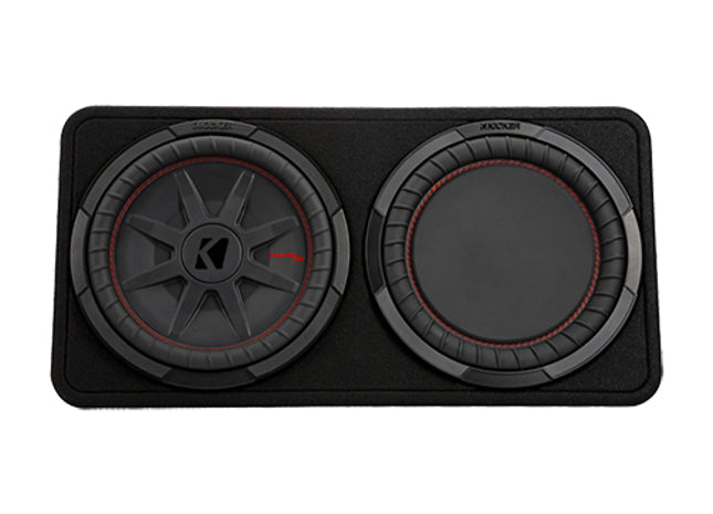 Kicker 48TCWRT122 : 500W Dual 12" Thin Subwoofer Enclosure, 2Ω Configuration