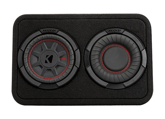 Kicker 48TCWRT672 : 150W Dual 6.75" Thin Subwoofer Enclosure, 2Ω Configuration