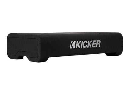 Kicker 48TRTP82 : 300W Dual 8" Thin Subwoofer Enclosure, left side.