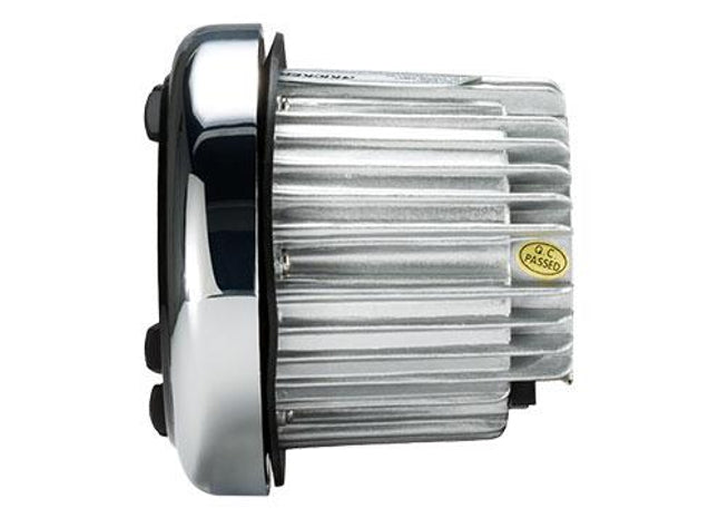 Kicker KMC2 : Gauge Style Marine Head Unit, Mechless BT, right side.