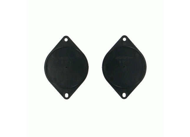 2-1/2-Inch Replacement Dash-Tweeter Adapter-Plate for Select 2000-UP Dodge, Jeep, Mazda, top view.