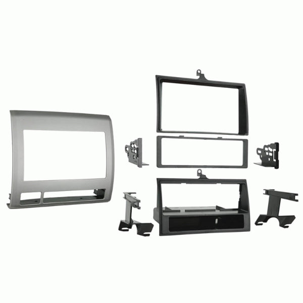 Metra 99-8214TG : DIN or DDIN Radio Replacement Dash Kit, 2005-2011 Toyota Tacoma (Textured Gray)
