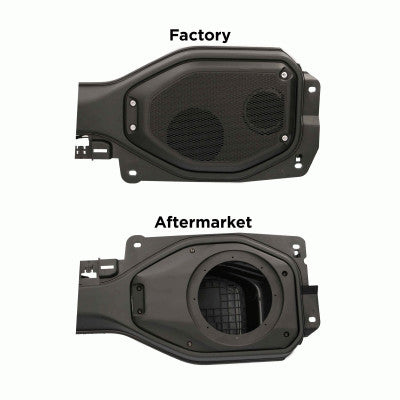 Metra JP-1015 : 6.5" Speaker Replacement Adapter Plate, shown installed.