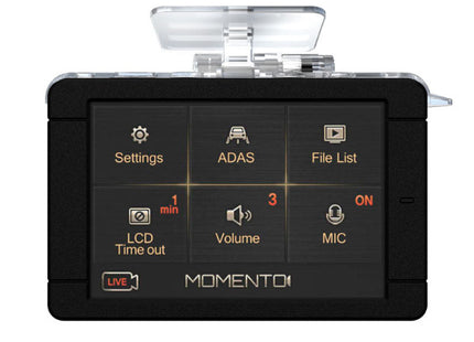 Momento MD-4200 : 720HD Front and Rear Dash Camera Recording System, settings screen.