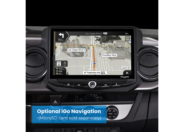 Pac Audio SR-TAC16H : 10" Radio Replacement Heigh10 Dash Kit, front view installed.