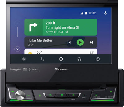 Pioneer AVH-3500NEX : 6.8" DIN Size BT CD/DVD Stereo, CarPlay maps screen.