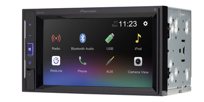Pioneer DMH-241EX : 6.2" DDIN Size BT Mechless Stereo, chassis view.