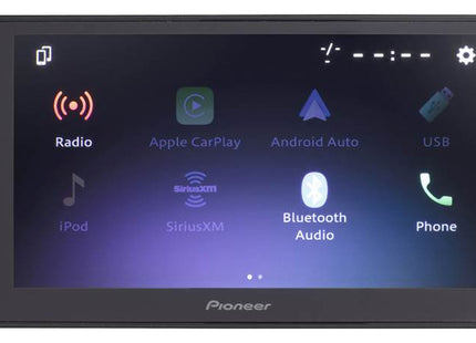 Pioneer DMH-W2770NEX : 6.8" DDIN Size BT Mechless WiFi Stereo, front view.