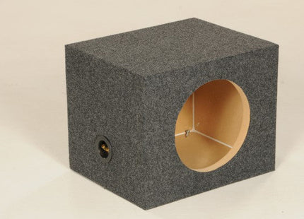 Q-Power HD110 : 10" Carpeted Subwoofer Box, left side.