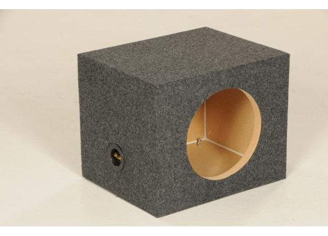 Q-Power HD110 : 10" Carpeted Subwoofer Box, left side.