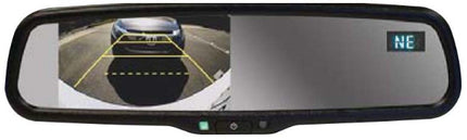 Safety First SFBMIR43TC : 4.3" Rearview Mirror Video Monitor - Temp and Compass Display