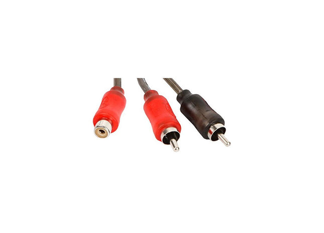 Stinger SI12YM : 2 Male to 1 Female RCA Splitter