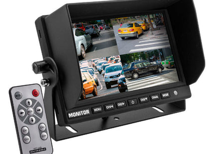 iBeam TE-7VS-4 : 7" 4ch Video Monitor, with hood and remote.