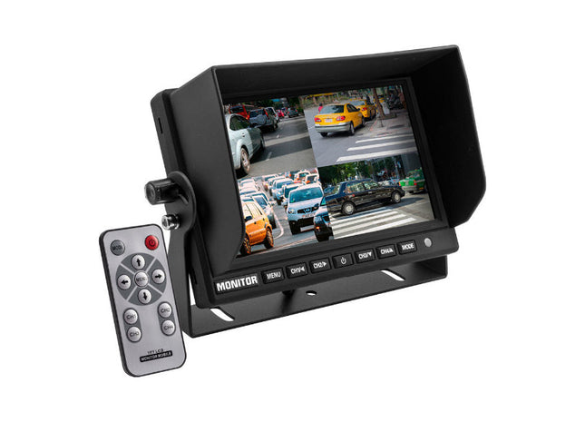 iBeam TE-7VS-4 : 7" 4ch Video Monitor, with hood and remote.