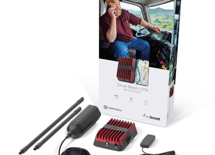 weBoost Drive Reach OTR : 5G Cellular Phone Booster for Vehicles with Rail-Mount Applications.
